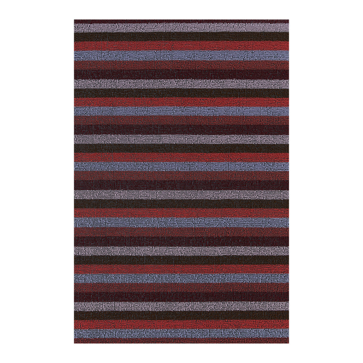 Even Stripe Shag Mats - Berry