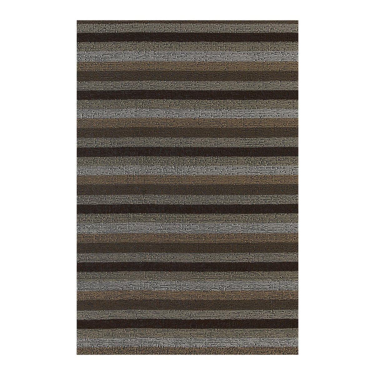 Even Stripe Shag Mats - Mocha
