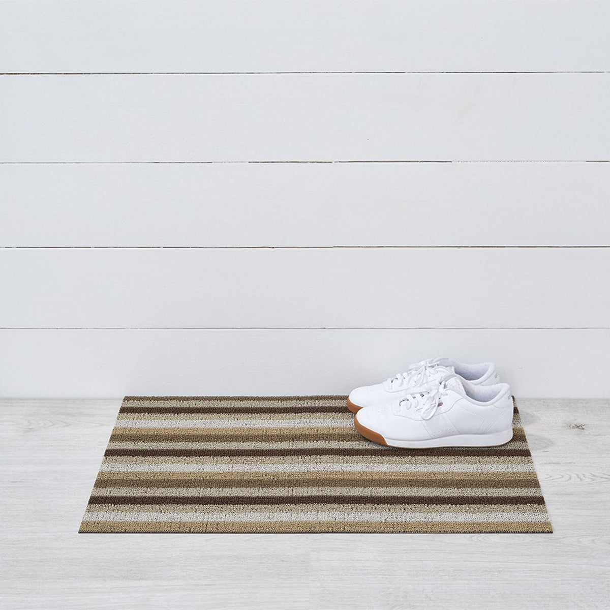 Even Stripe Shag Mats - Mocha