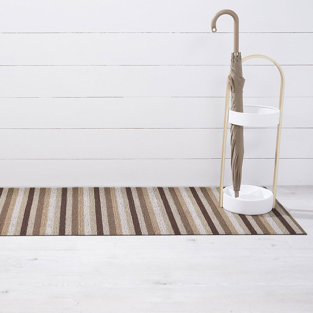 Even Stripe Shag Mats - Mocha