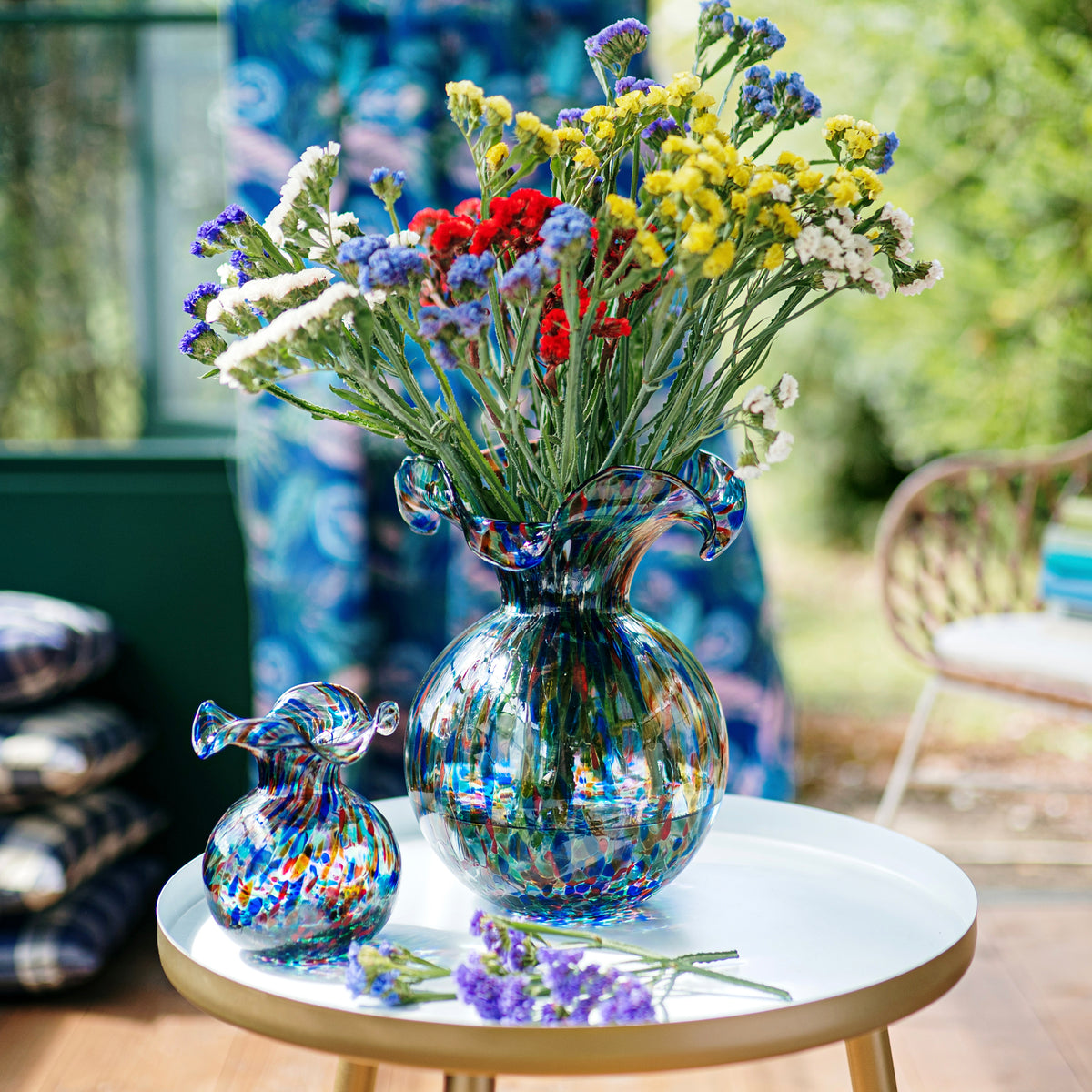 Hibiscus Glass Carnevale Bud Vase