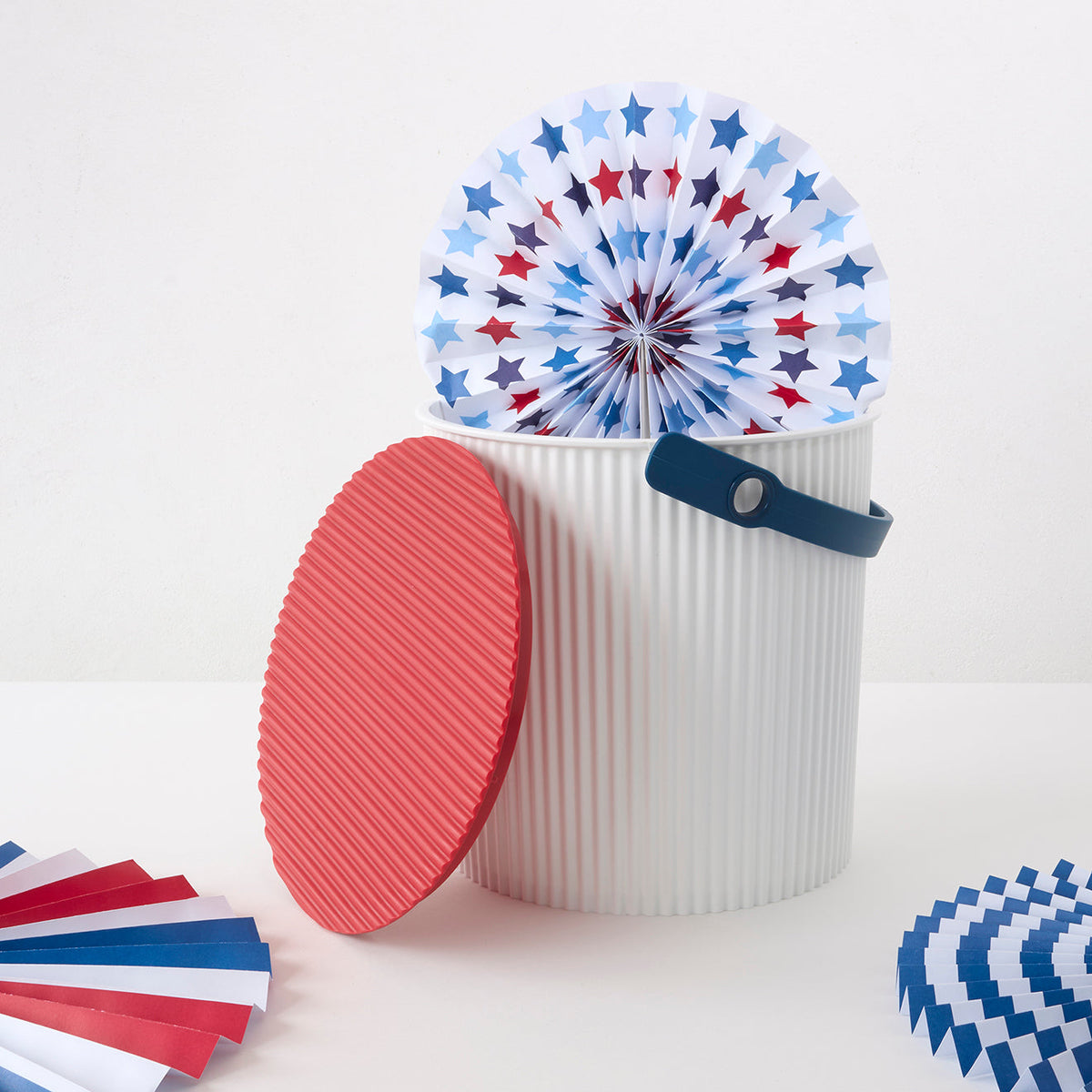 Hachiman Buckets - White Red Blue