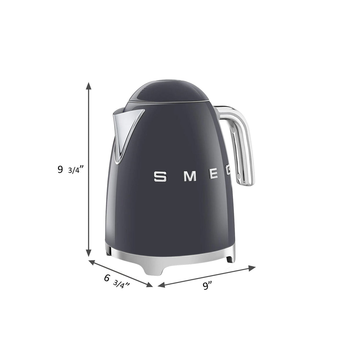 SMEG 7-Cup Electric Kettle (KLF03) – Slate Gray