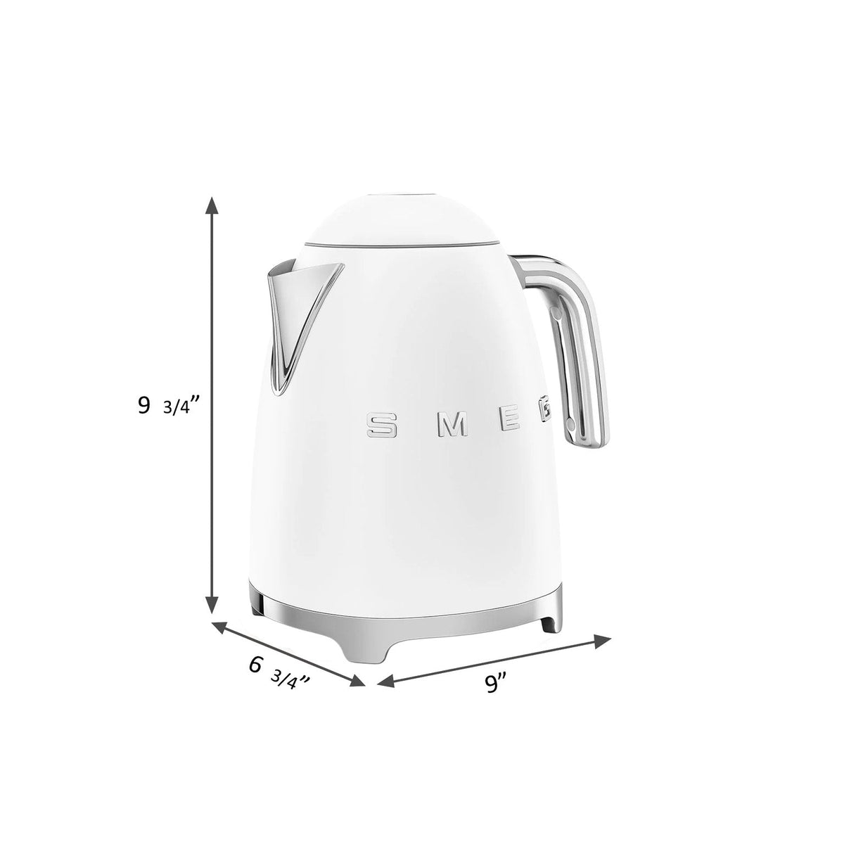 SMEG 7-Cup Electric Kettle (KLF03) – Matte White