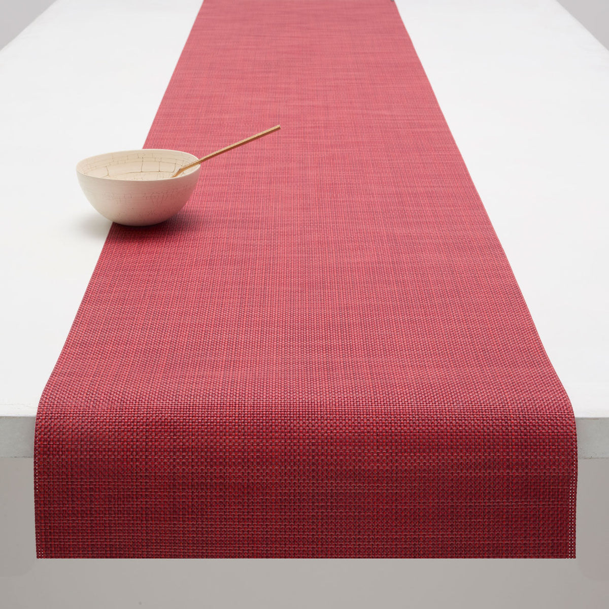 Mini Basketweave Table Runners - Scarlet