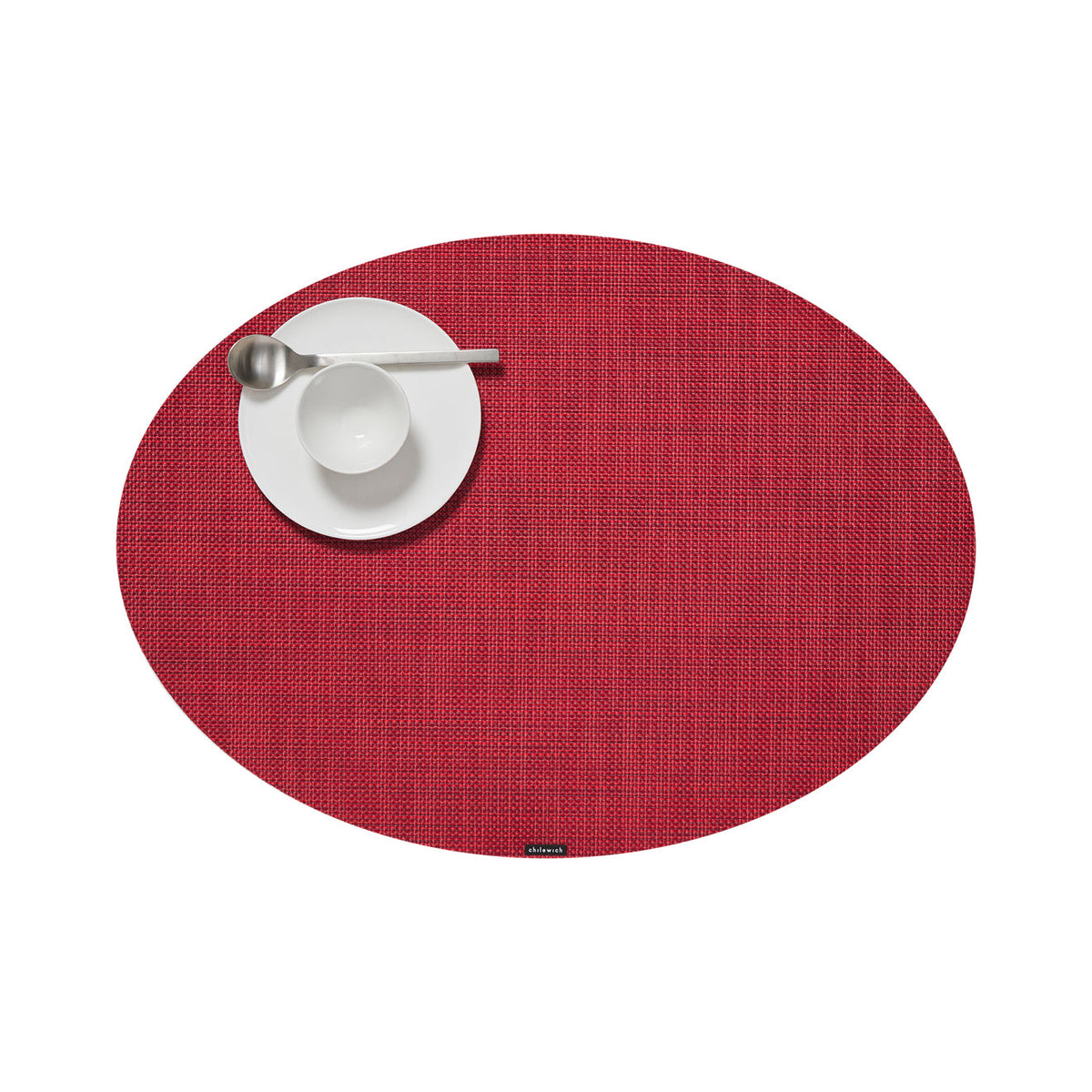 Mini Basketweave Placemats - Scarlet