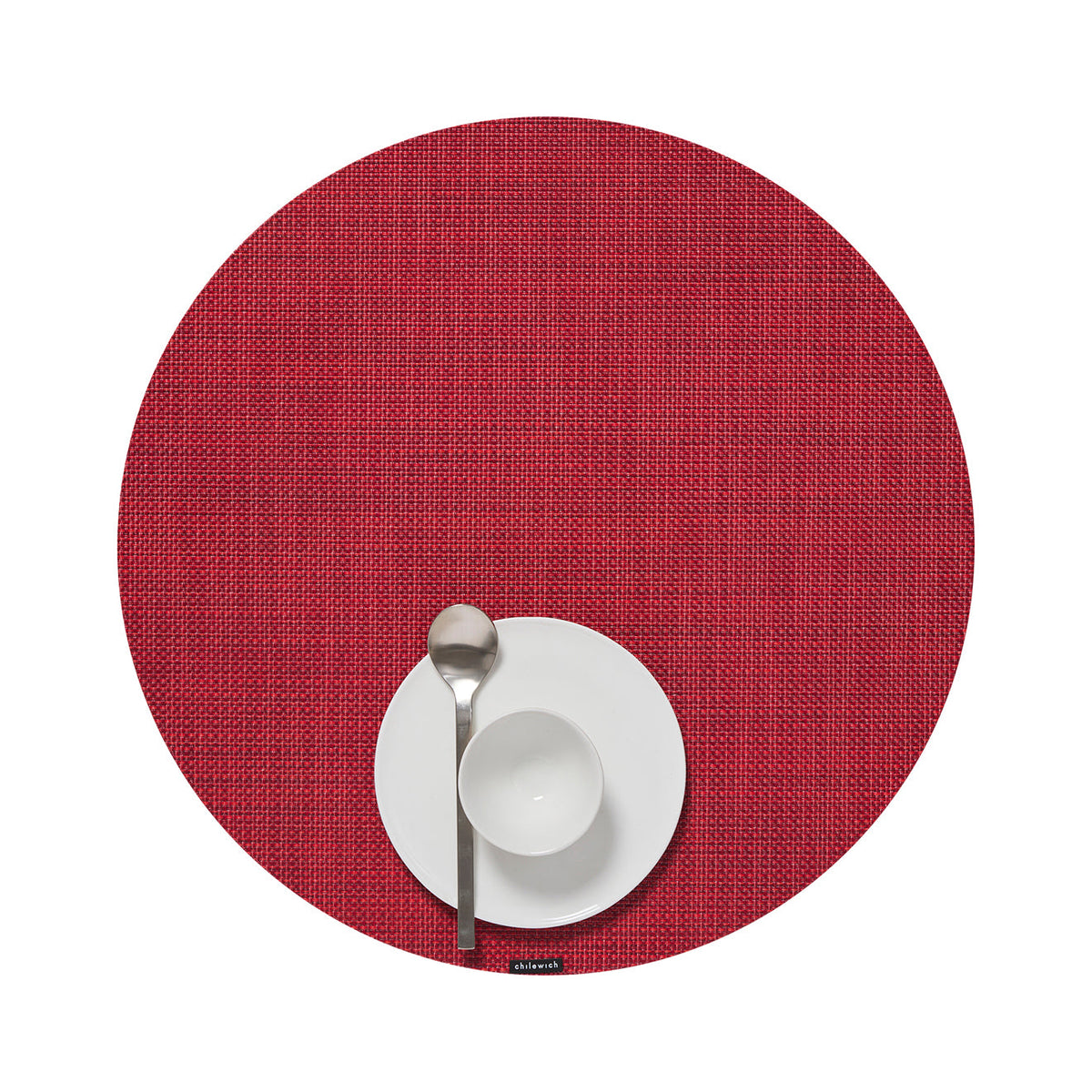 Mini Basketweave Placemats - Scarlet
