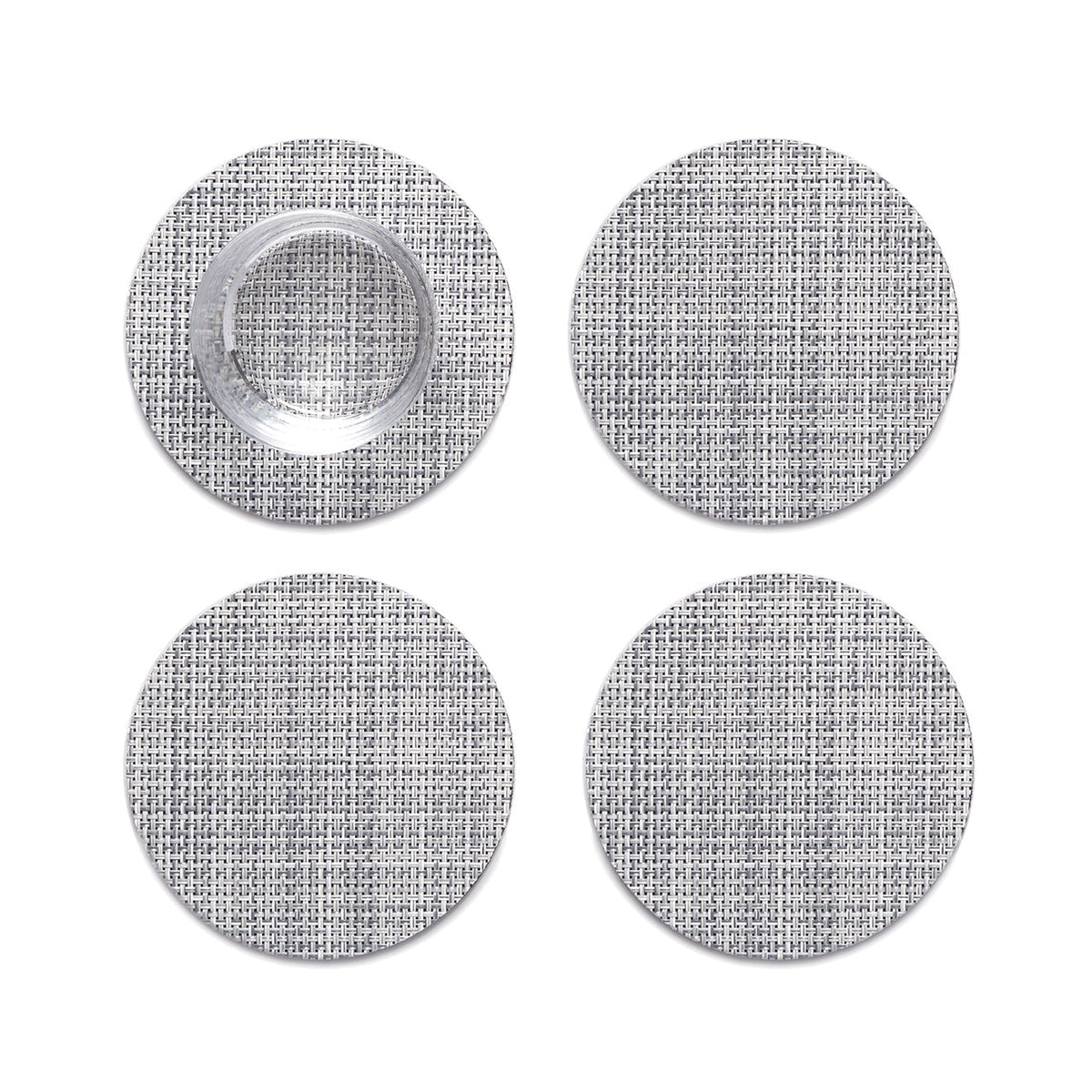 Mini Basketweave Coaster Samples - Mist