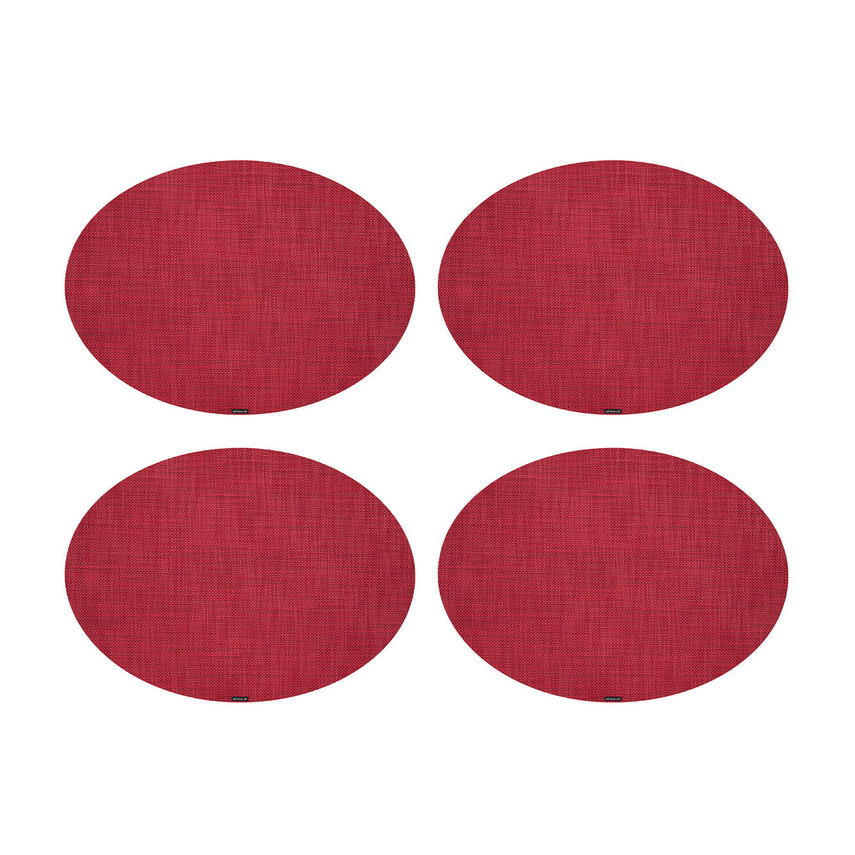 Mini Basketweave Placemats - Scarlet