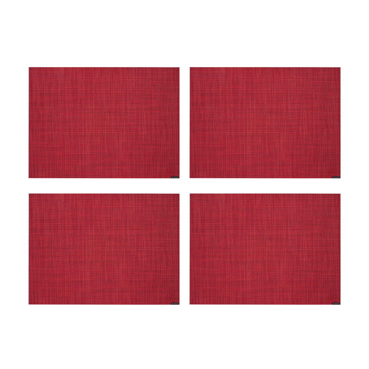 Mini Basketweave Placemats - Scarlet