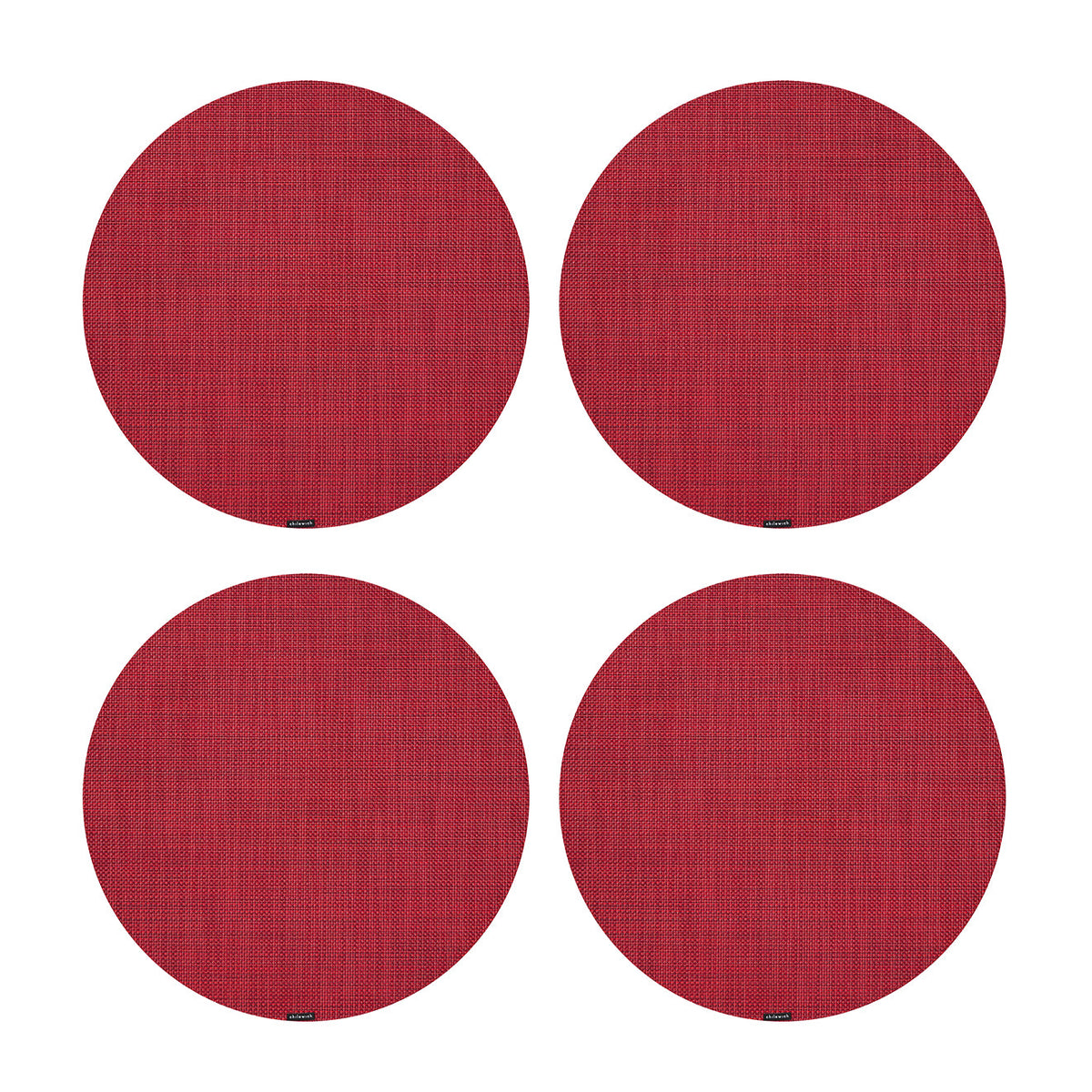 Mini Basketweave Placemats - Scarlet
