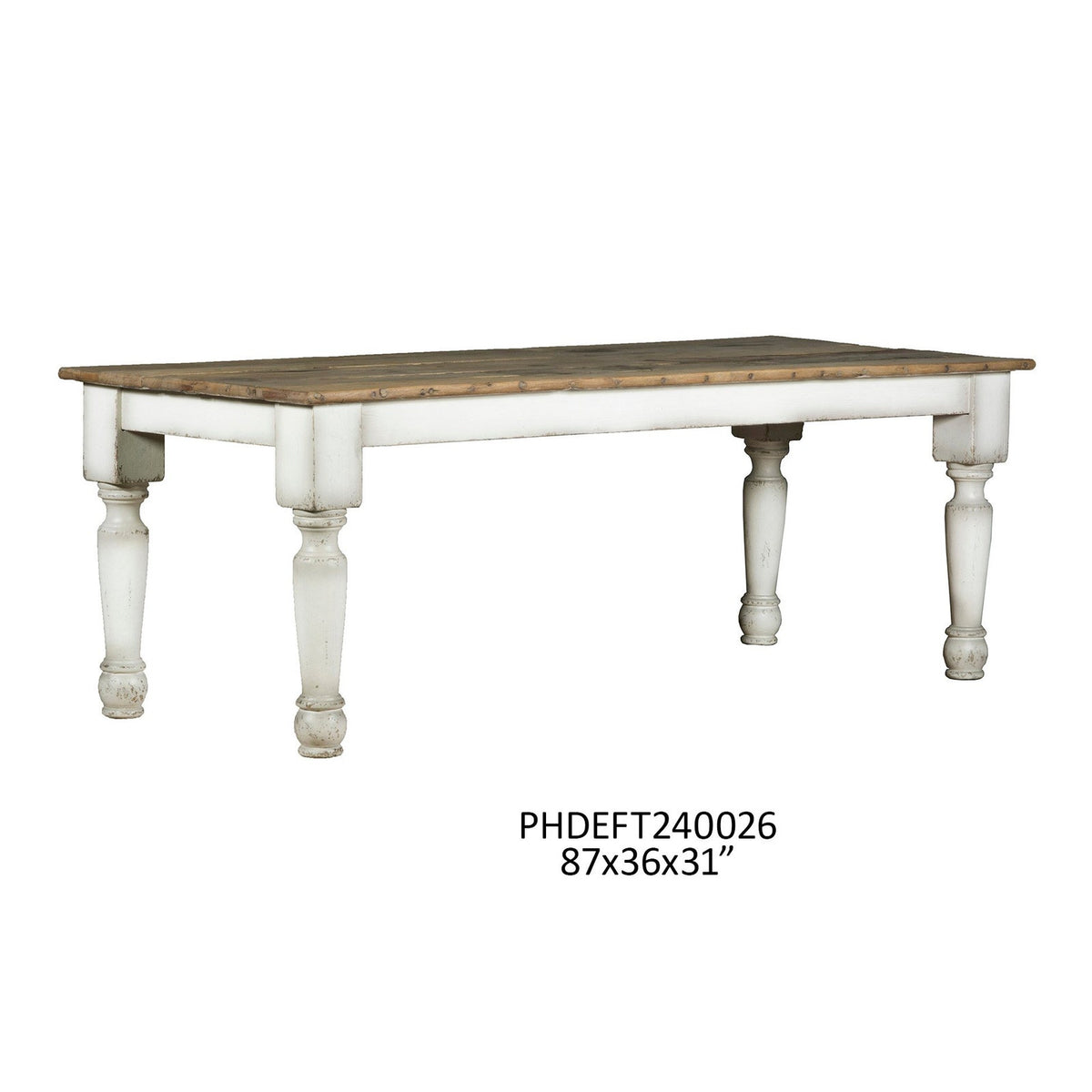 La Grange Table In Aged Alabaster ( Off White)