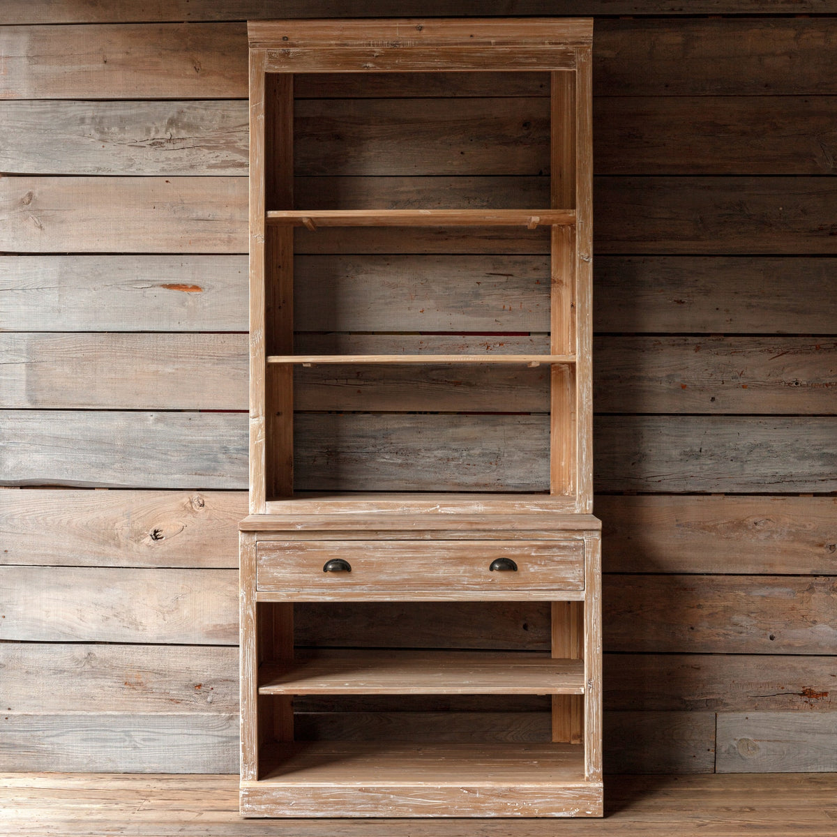 White Washed Bakery Wall Unit