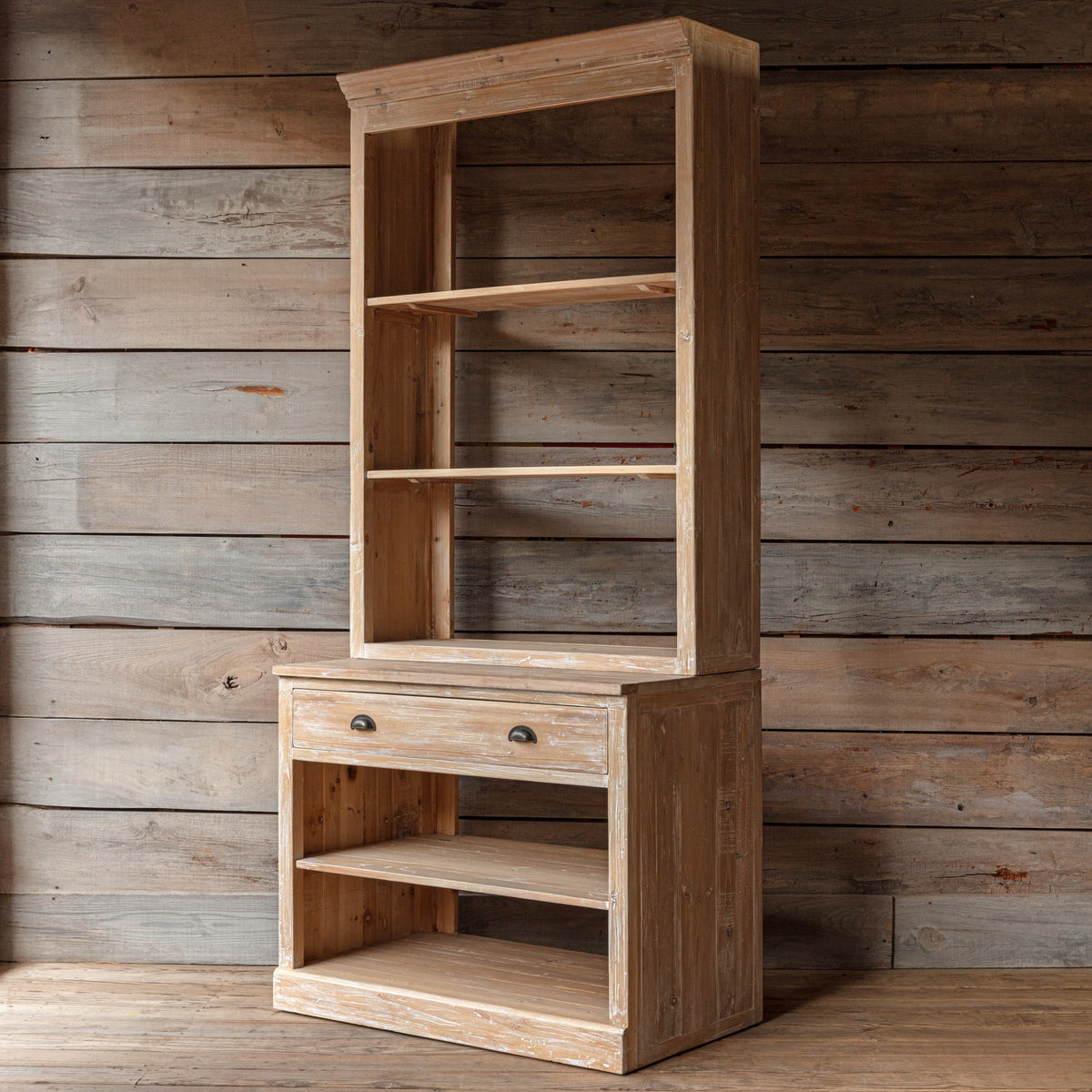 White Washed Bakery Wall Unit