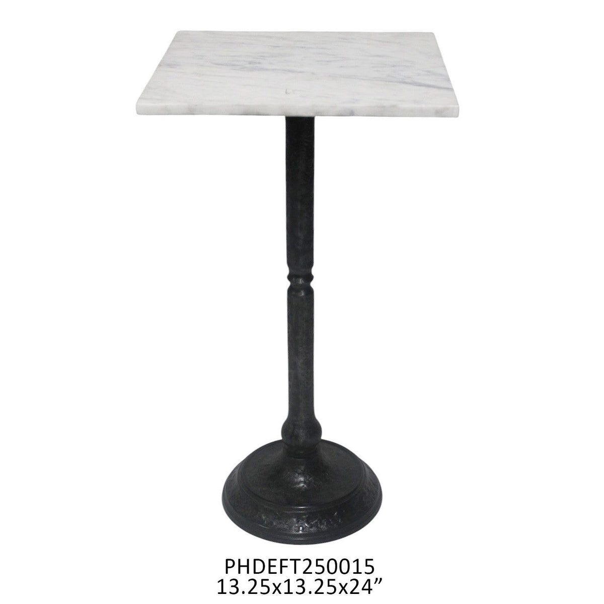 French Salon Marble and Brass Side Table
