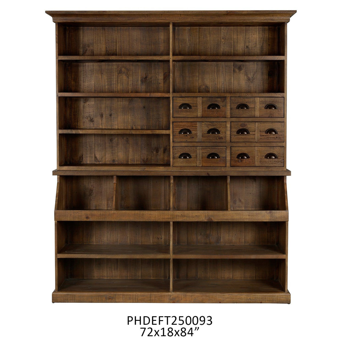 General Store Pine Display Cabinet