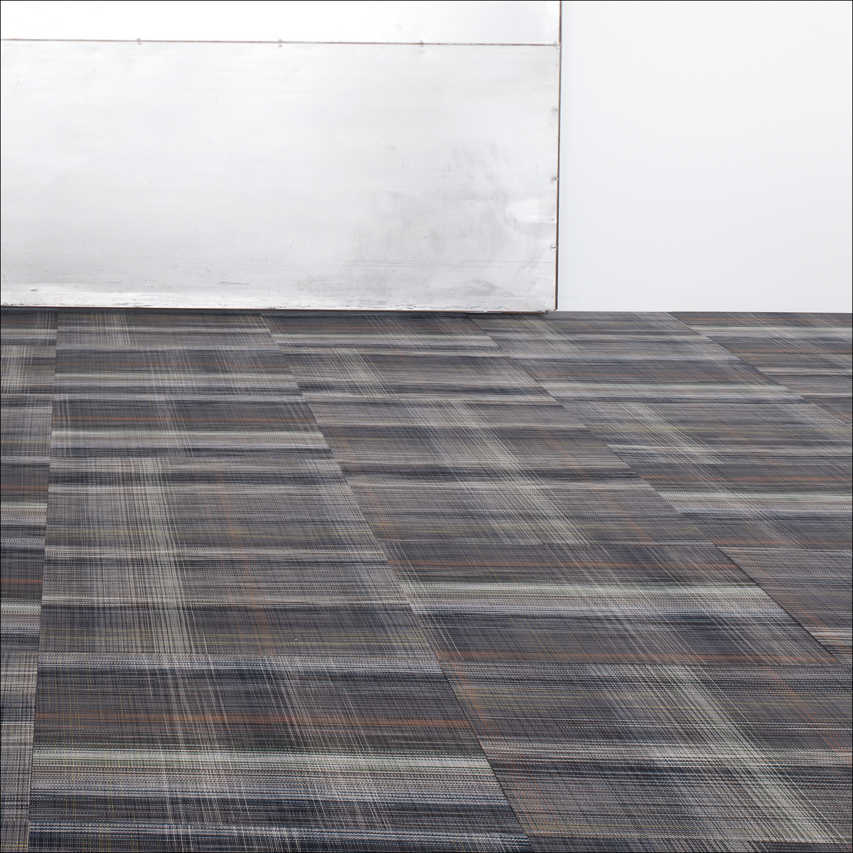 Plaid Installed Flooring - Grey