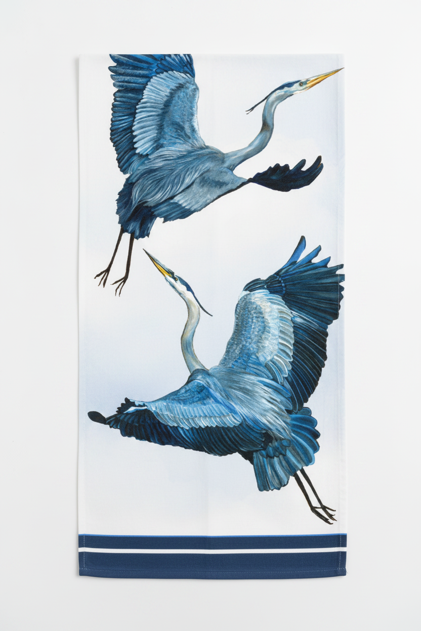Blue Heron Tea Towel — photo 3