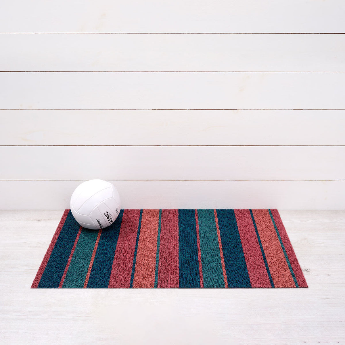 Bolt Stripe Shag Mats - Raspberry
