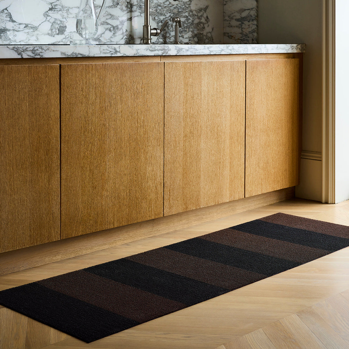 Duo Stripe Shag Mats - Mocha