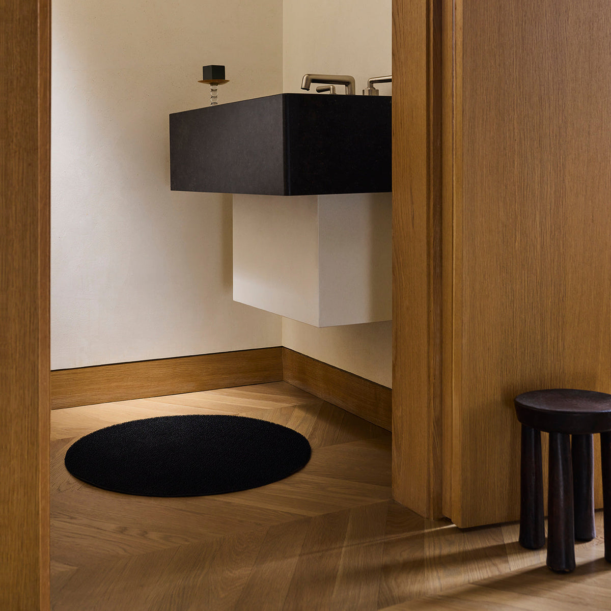 Solid Shag Mats - Black