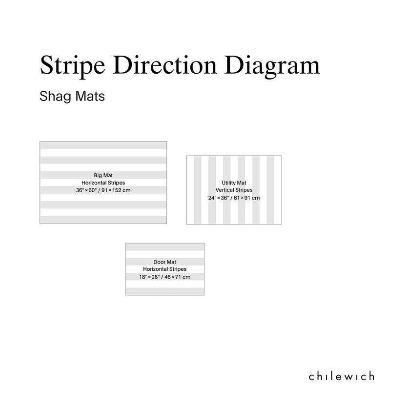Bold Stripe Shag Mats - Multi