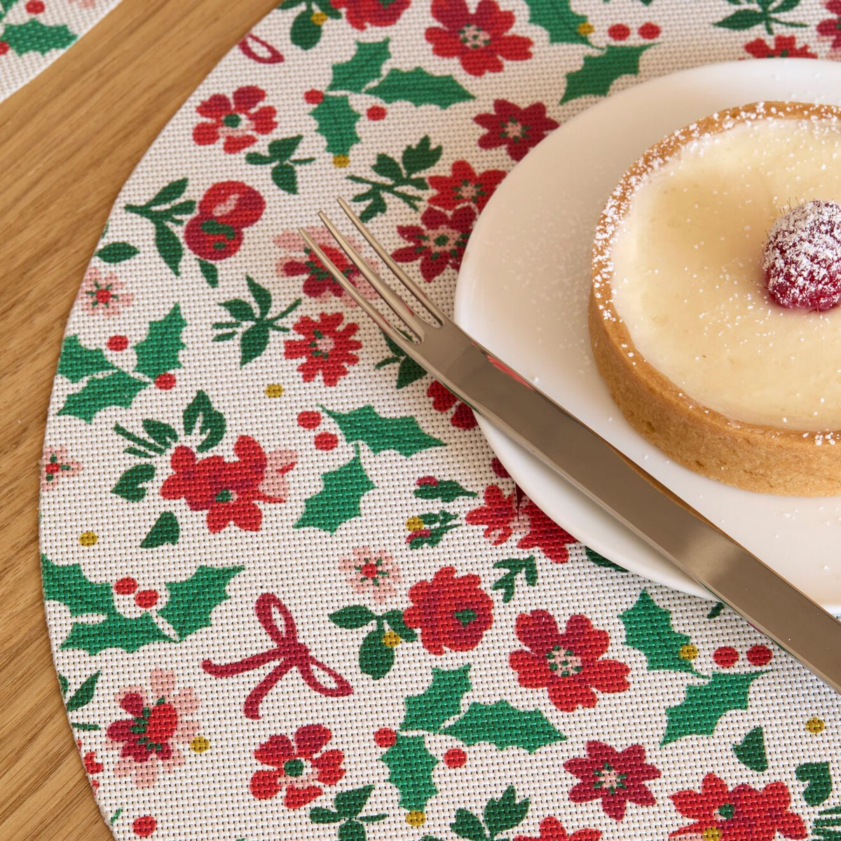 Ditsy Holly Placemat - Multi