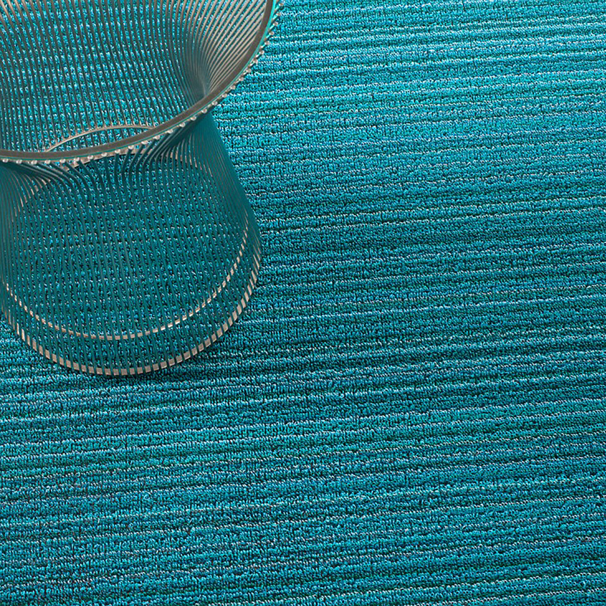 Skinny Stripe Shag Mats - Turquoise
