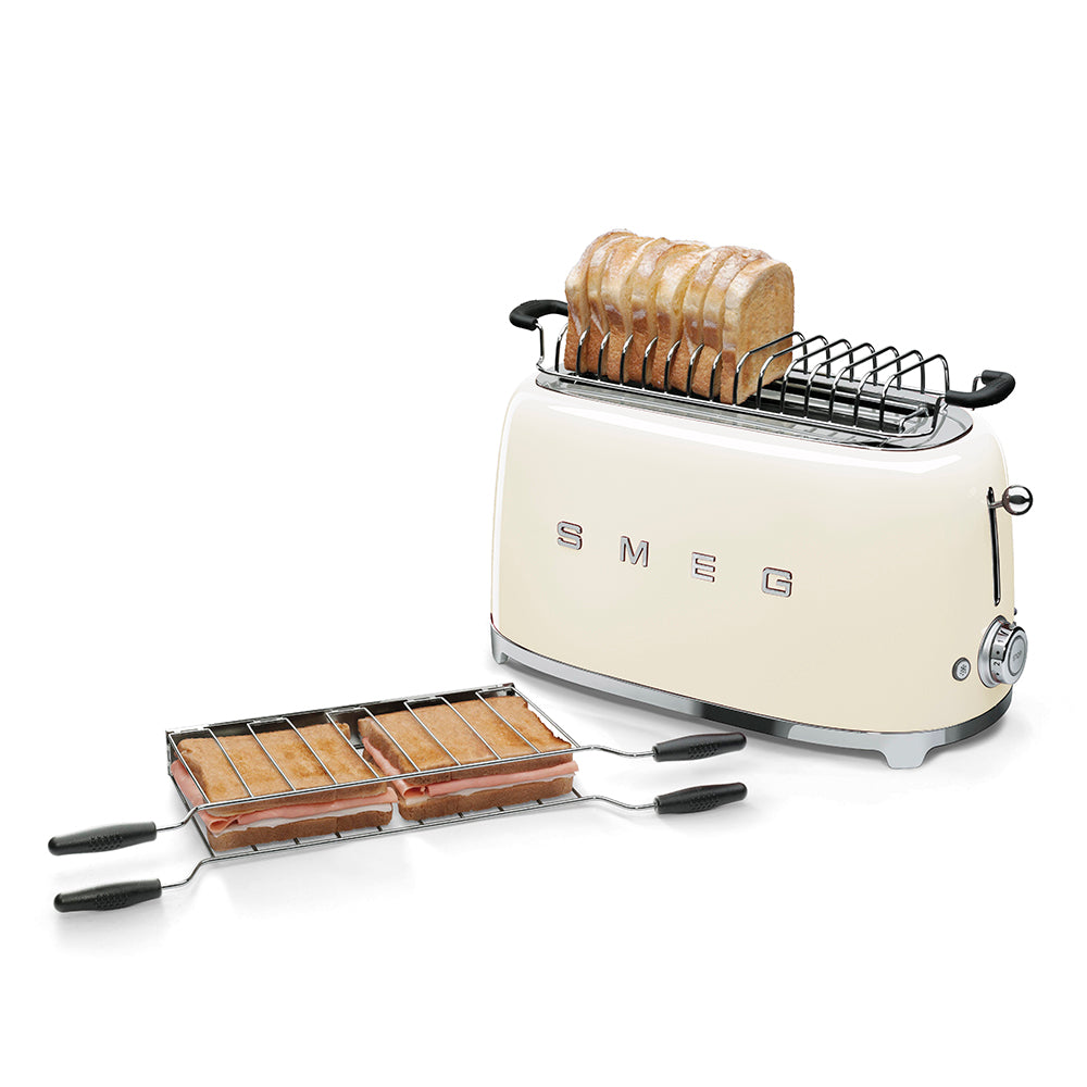 SMEG Long-Slot 4-Slice Toaster (TSF02) – Cream