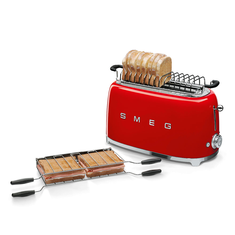 SMEG Long-Slot 4-Slice Toaster (TSF02) – Red