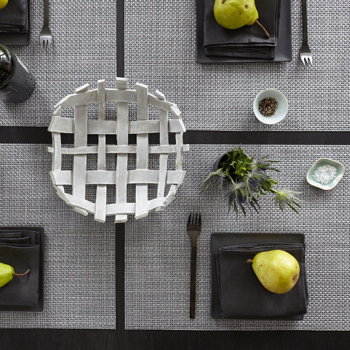 Basketweave Placemats - Shadow
