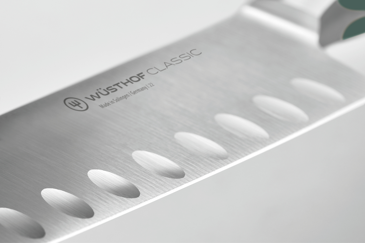 Wusthof Classic 7" Hollow Edge Santoku — Black