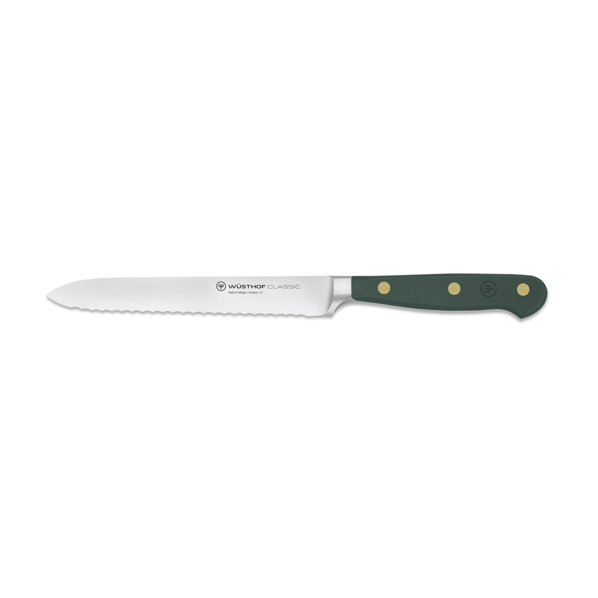Wusthof Classic 5" Serrated Utility Knife — Black
