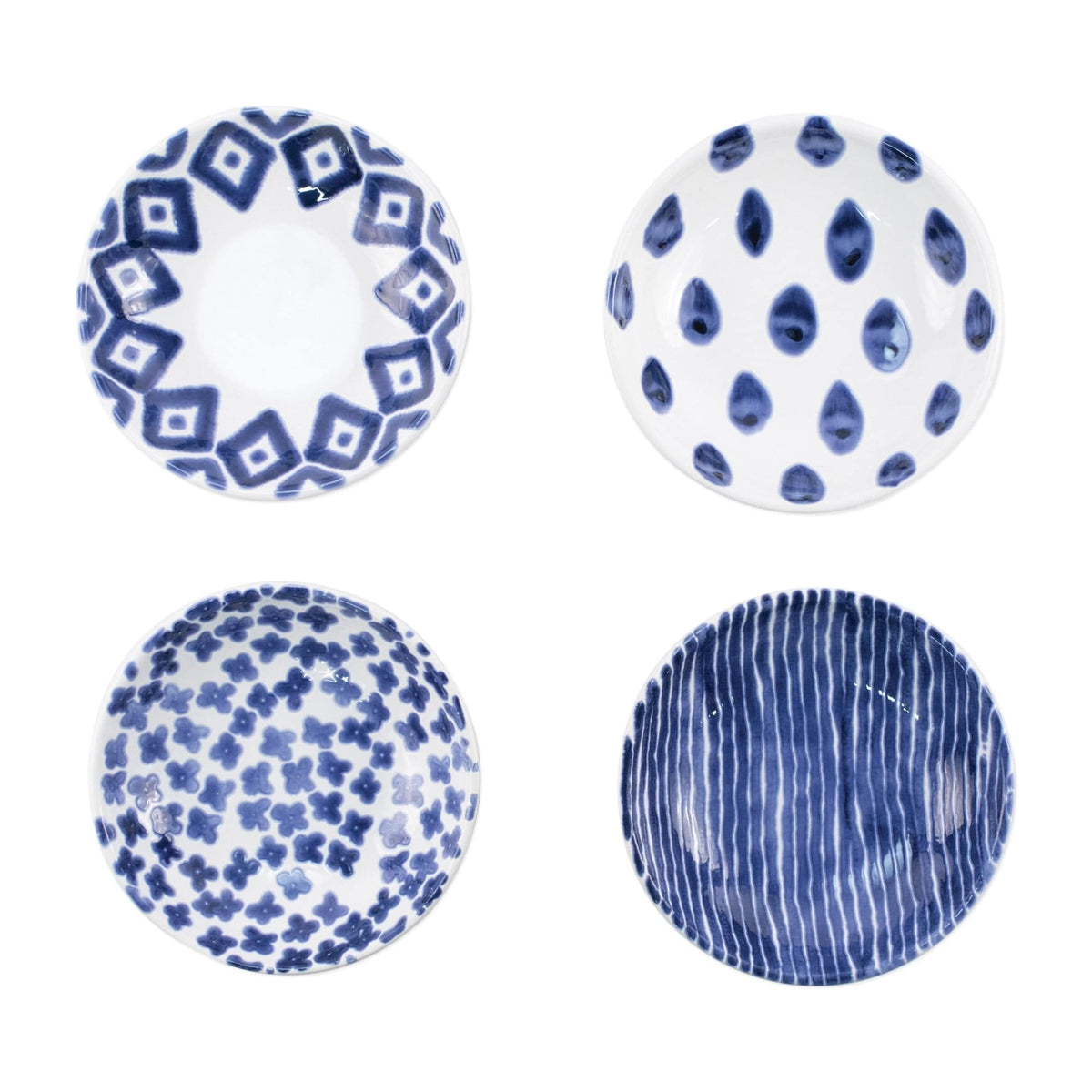 Santorini Assorted Condiment Bowls - Set of 4 - Blue