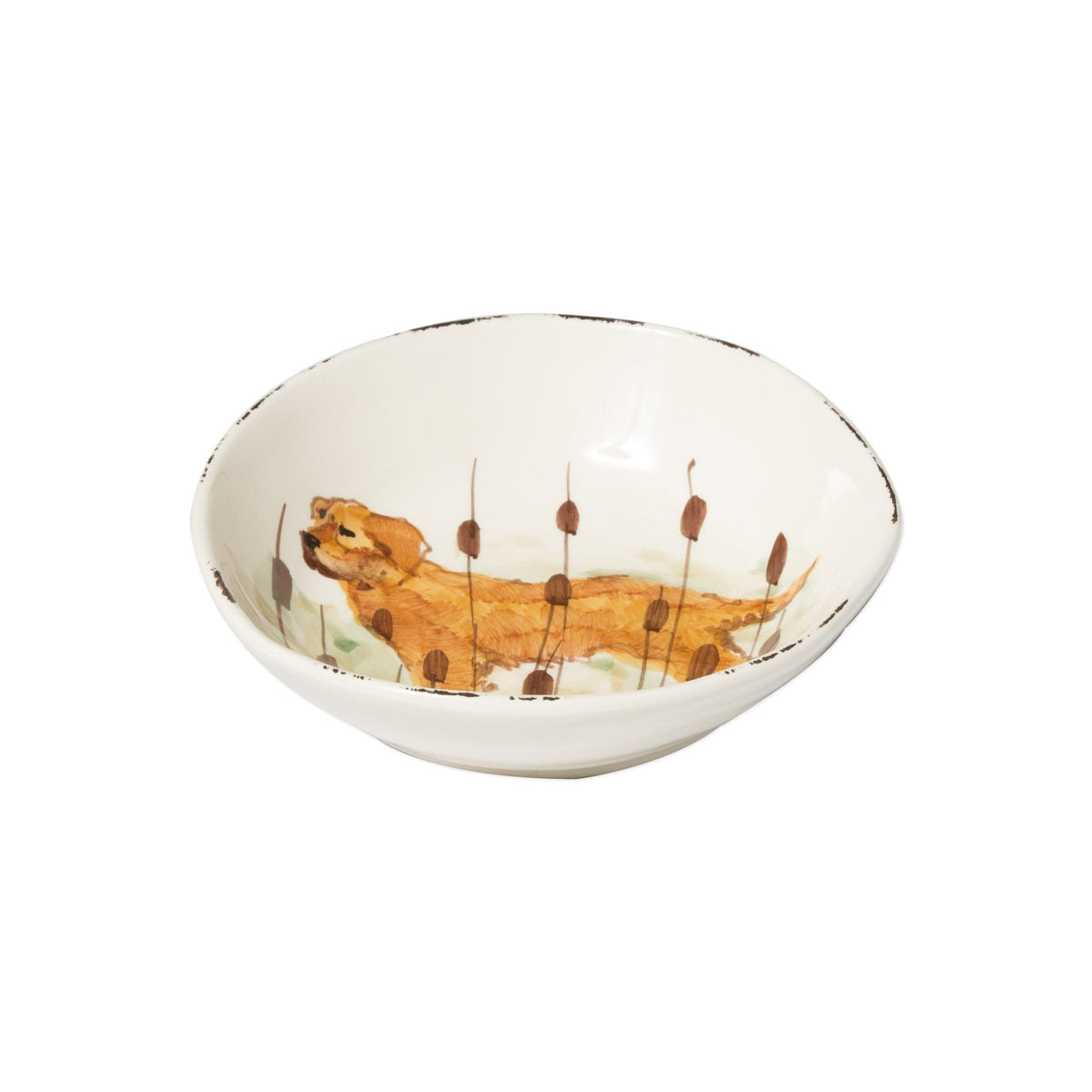 Wildlife Hunting Dog Pasta Bowl - Handpainted