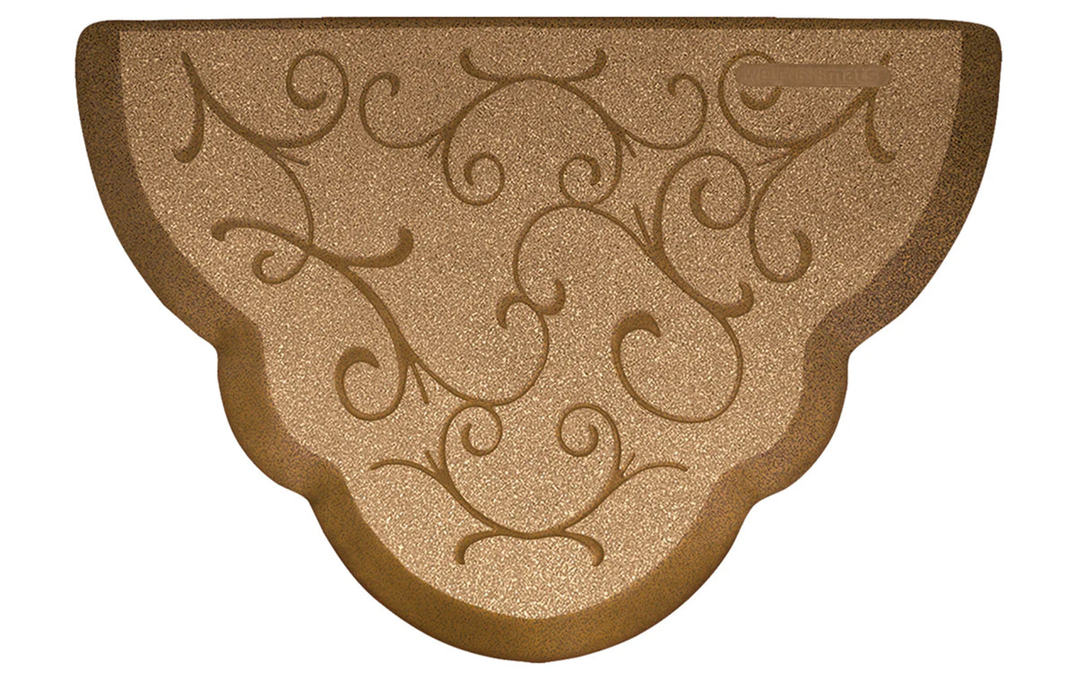 32" x 22" Scalloped Mat Collection - Granite Gold