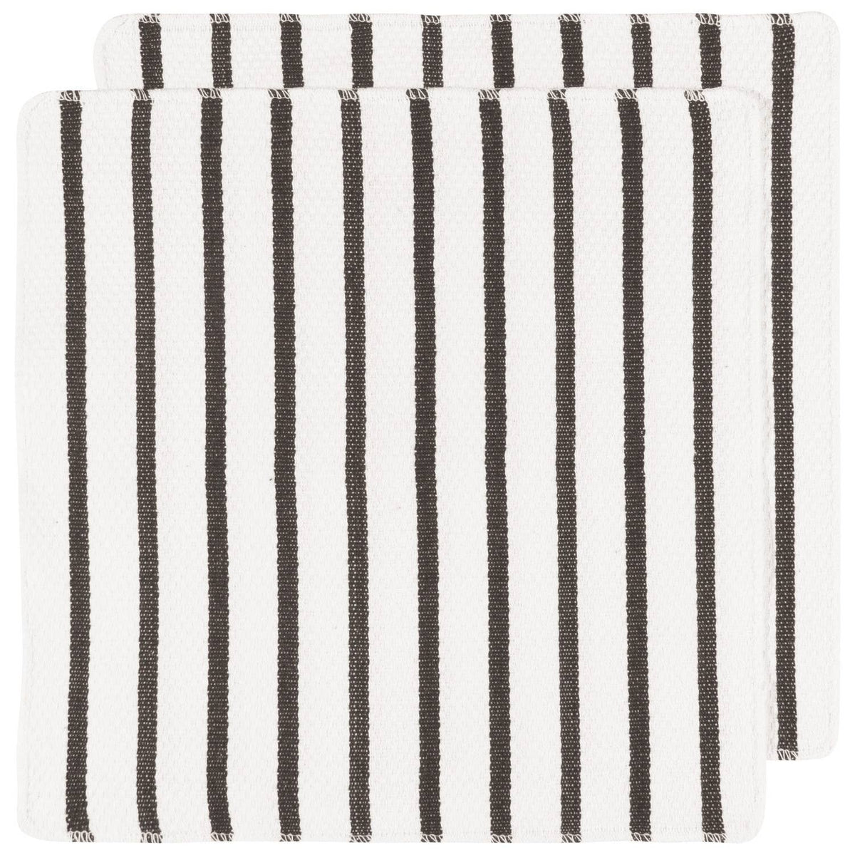 Basketweave Black Dishcloths Set of 2