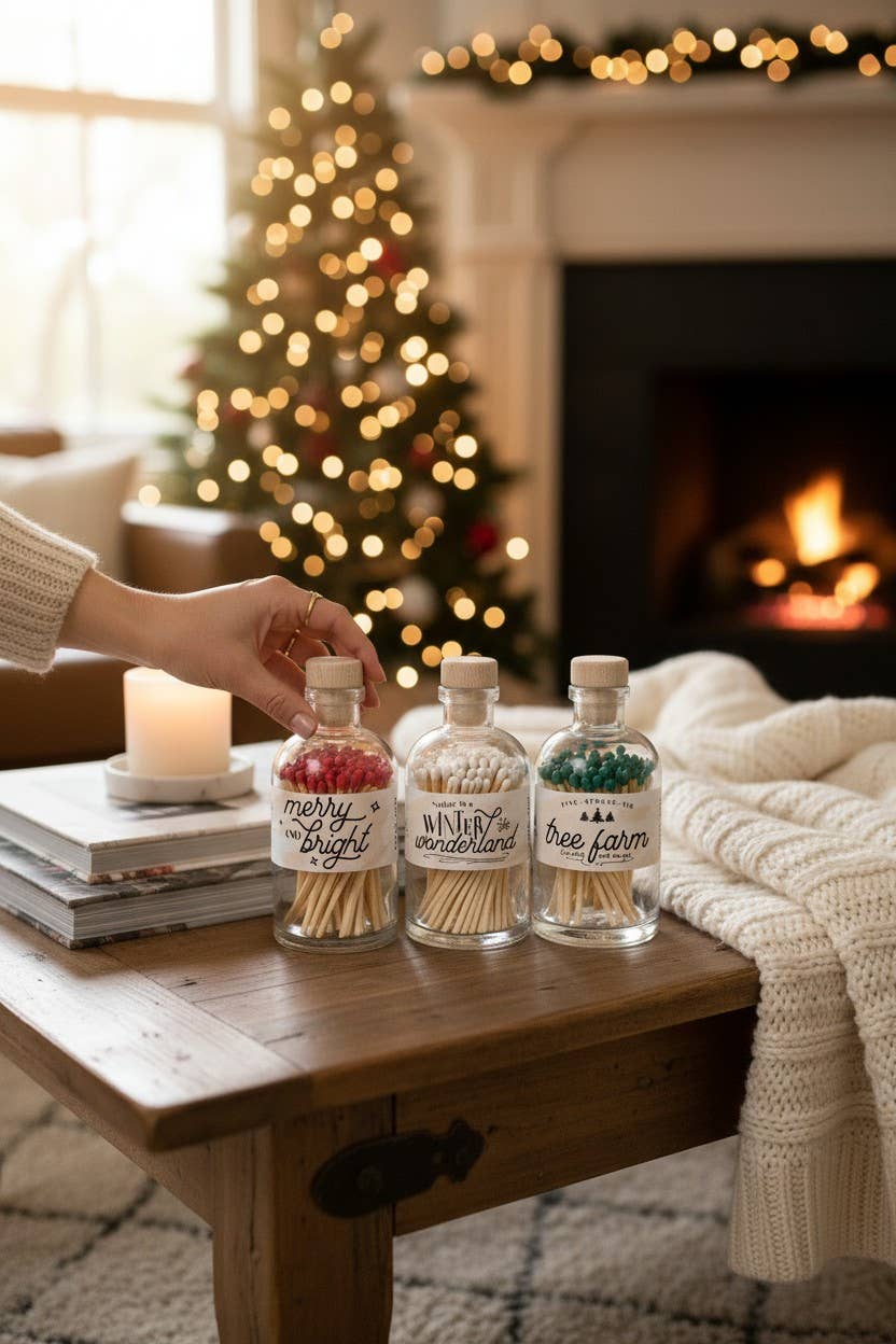 Vintage Apothecary Christmas Merry Red Matches