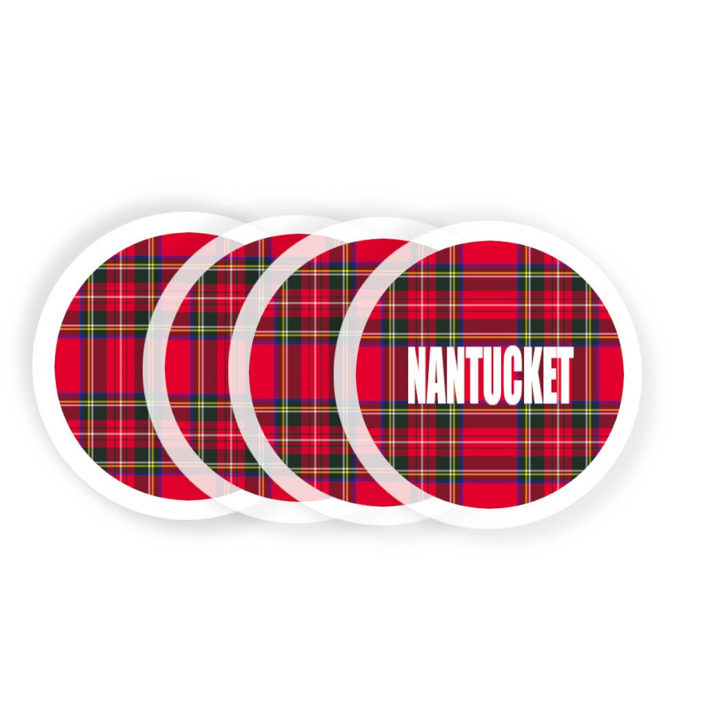 Coasters - Plaid #1 - Christmas Coasters