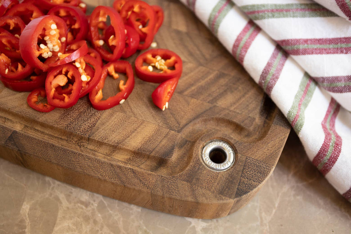 Ironwood Carolina Acacia Wood Chopping Board, End Grain, 14"