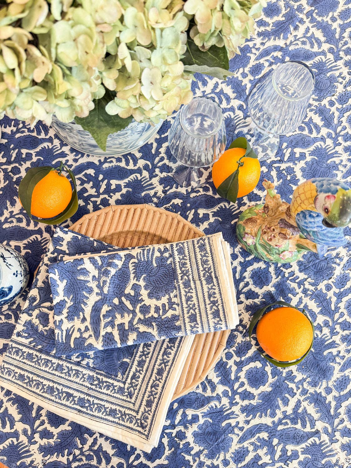 Indigo Pheasant Napkins- 20" Set of 4