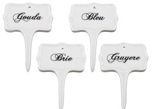Artisano set of four porcelain cheese markers