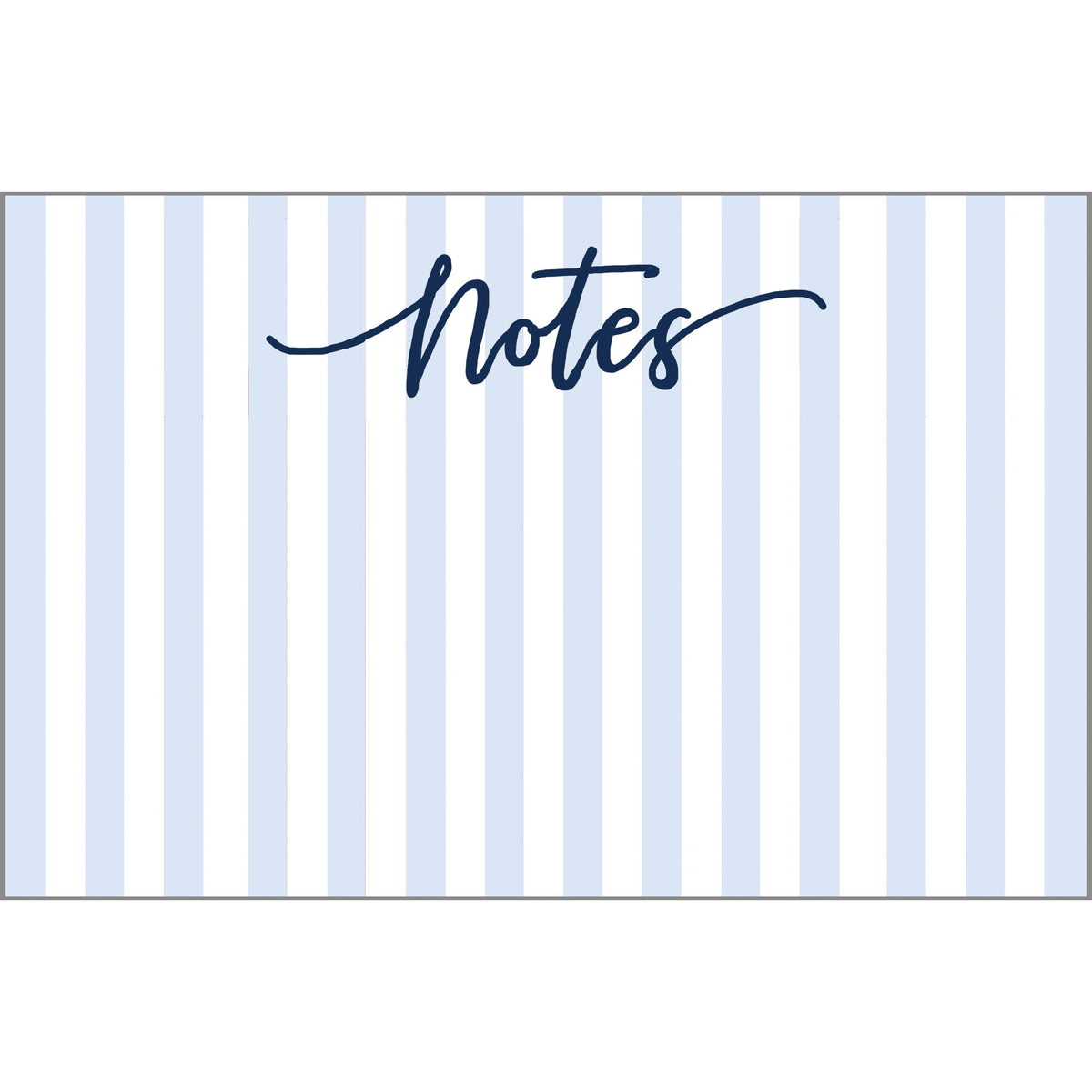 In Stock 8.5x5.5 Cabana Stripe "Notes" Slab Notepad | Blue