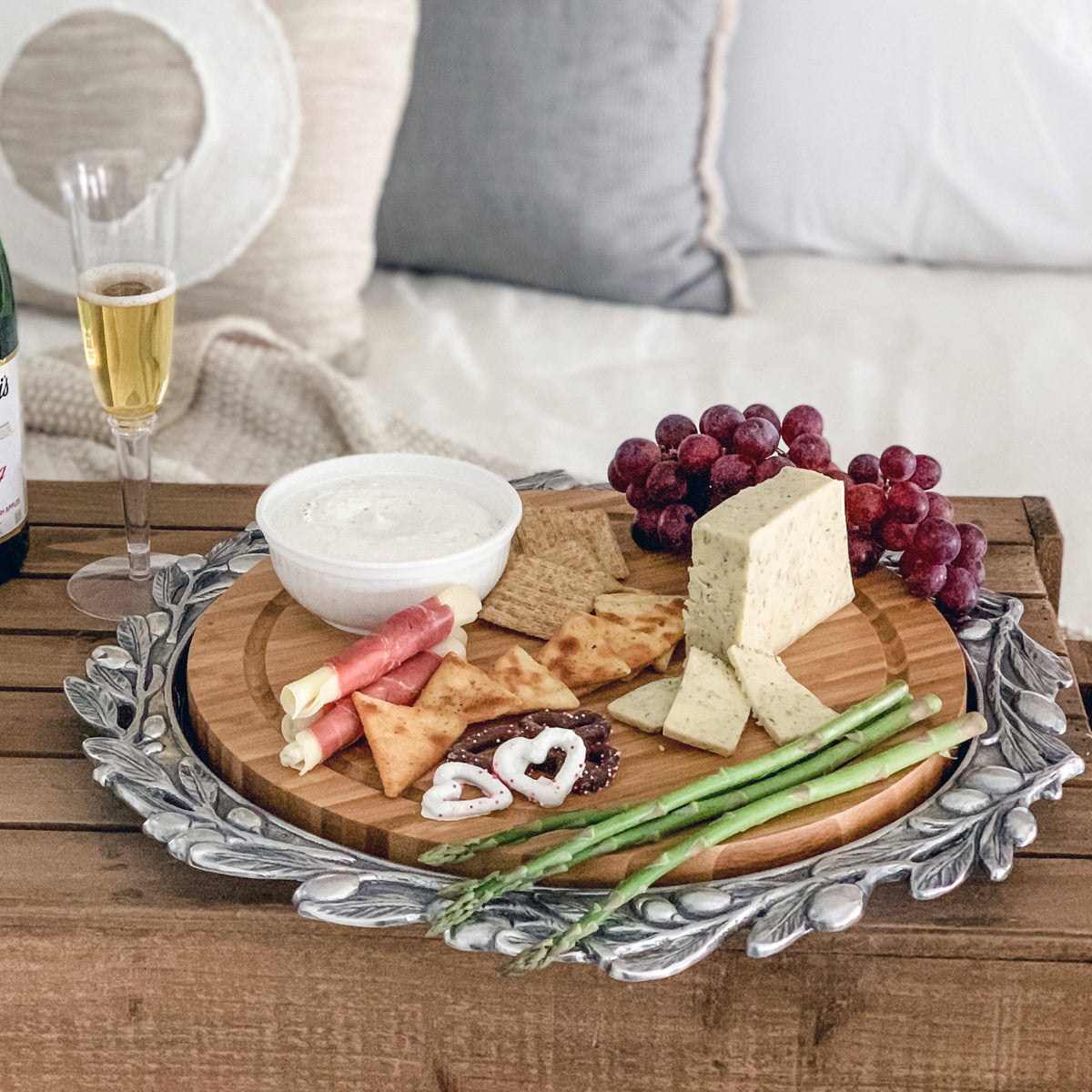 Olive Wood Cheese Set