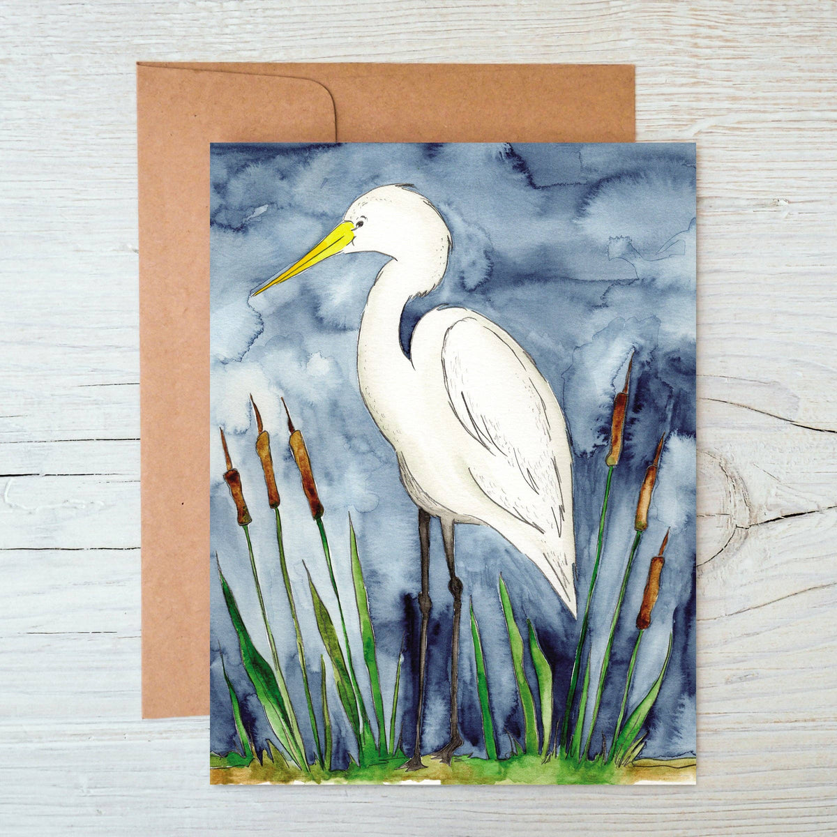 Egret Note Card