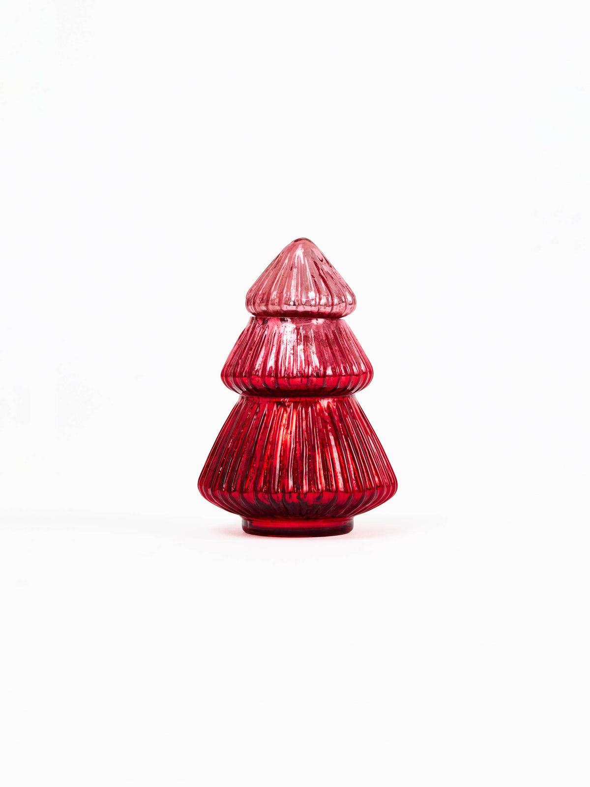 Tree Candle 5" Red Mercury