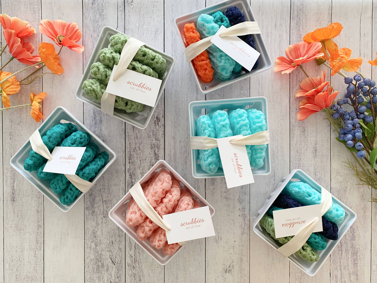 Scrubbies in a Berry Basket- New Lower Pricing