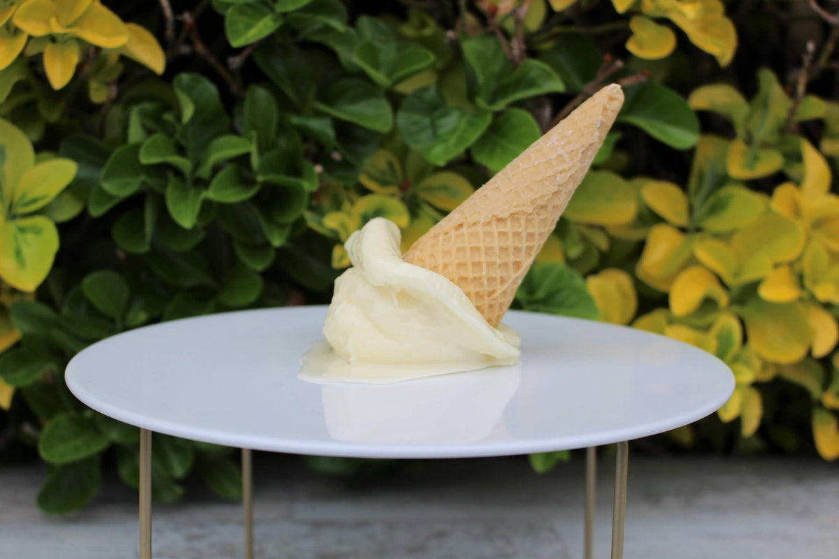 Fake Melting Vanilla Ice Cream Cone