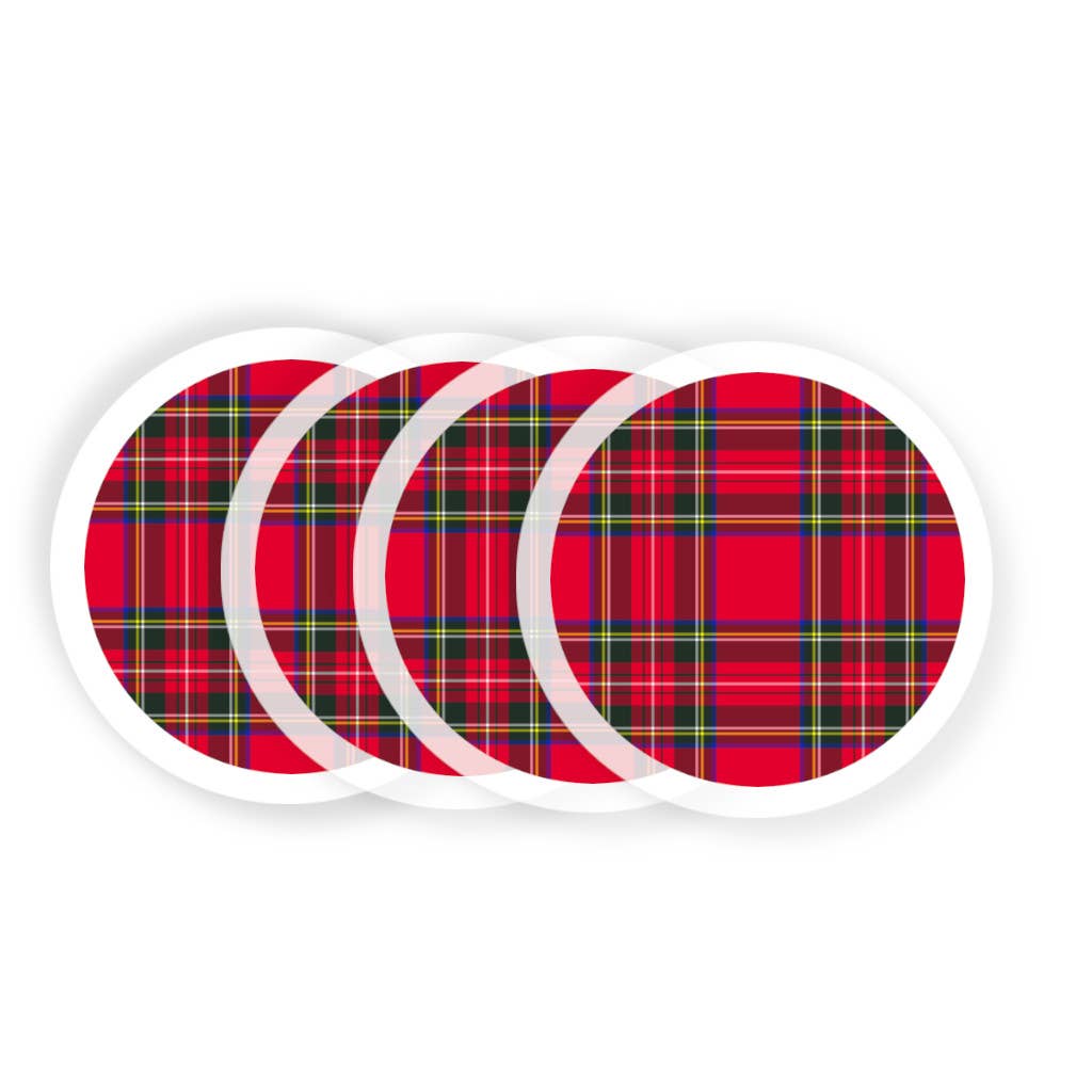 Coasters - Plaid #1 - Christmas Coasters