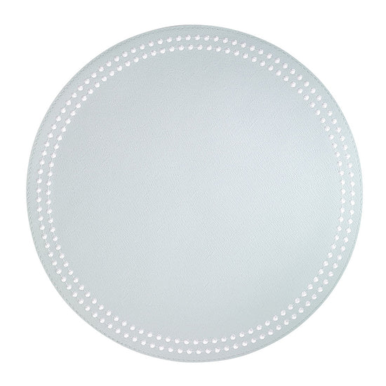 Bodrum Pearls placemat in Celadon/White
